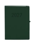 Kalendarz książkowy tygodniowy 2027 ANTRA Memofix A4 - zielony (1 tydzień - 1 strona)