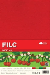 Filc dekoracyjny Basic 180g 20x30 cm - zestaw 5 kolorów
