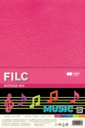 Filc dekoracyjny Intense Mix 180g 20x30 cm - zestaw 5 kolorów intensywnych