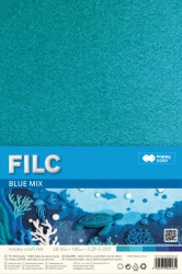 Filc dekoracyjny Blue Mix 180g 20x30 cm - zestaw 5 odcieni niebieskiego