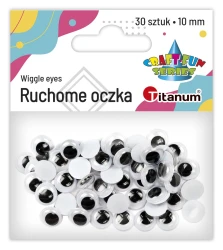Ruchome oczka Craft-Fun Series nieklejone 10mm - 30 sztuk