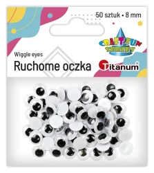 Ruchome oczka Titanum Craft-Fun Series 8mm - 50 sztuk