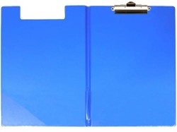 Teczka zamykana z klipem A4 - niebieska
