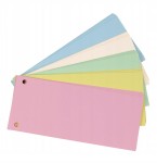 Przekładki do segregatora papierowe kolorowe Tres 1/3 A4 - mix kolorów pastelowych - 100 sztuk