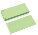 Przekładki do segregatora papierowe Tres 1/3 A4 - zielone - 100 sztuk