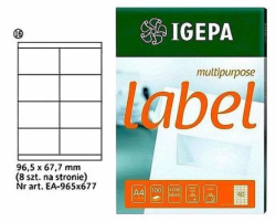Etykiety samoprzylepne 96,5 x 67,7 mm / 100 szt.