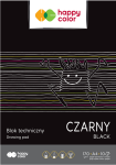 Blok techniczny A4 Happy Color 170g - czarny - 10 arkuszy