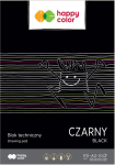 Blok techniczny A3 Happy Color 170g - czarny - 10 arkuszy