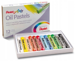 Kredki pastelowe (pastele) olejne Pentel - 12 kolorów