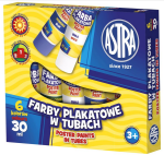 Farby plakatowe ASTRA w tubach 6 kolorów - 30 ml