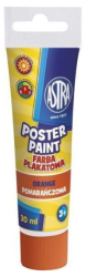 Farba plakatowa 30 ml tuba ASTRA - POMARAŃCZOWA