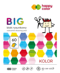Blok rysunkowy A4 Happy Color BIG 80g - kolorowy - 60 arkuszy