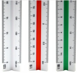 Linijka skalówka trójboczna Leniar - 30 cm
