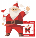 Zestaw kreatywny - wyklejanka świąteczna - Mikołaj