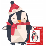 Zestaw kreatywny - wyklejanka świąteczna - Pingwin