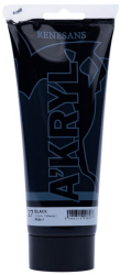 Farba akrylowa Renesans A'kryl 200ml nr 27 - czerń