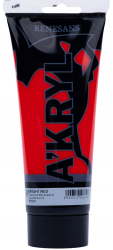 Farba akrylowa Renesans A'kryl 200ml nr 09 - czerwień błyszcząca