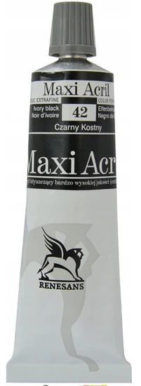 renesans 60 ml maxi acril 42 czarny karbonowy sadza aksa.PNG