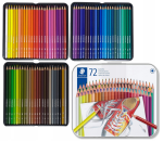 kredki ołówkowe staedtler trójkątne 72 kolory metalowe pudełko f1 aksa.PNG