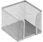 Pojemnik siatkowy na karteczki na biurko - srebrny