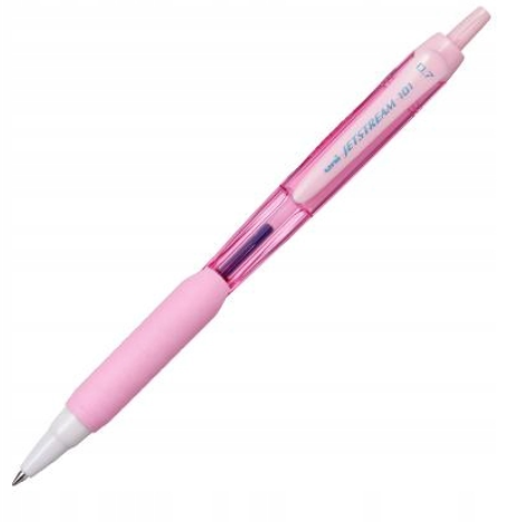długopis uni jetstream 0.7 pastelowa obudowa PINK tusz niebieski aksa.PNG