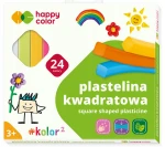 Plastelina kwadratowa HAPPY COLOR 24 kolory