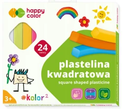 Plastelina kwadratowa HAPPY COLOR 24 kolory