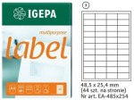 Etykiety samoprzylepne białe Igepa 48,5 x 25,4 mm - 100 arkuszy