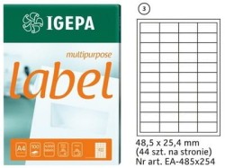 Etykiety samoprzylepne białe Igepa 48,5 x 25,4 mm - 100 arkuszy